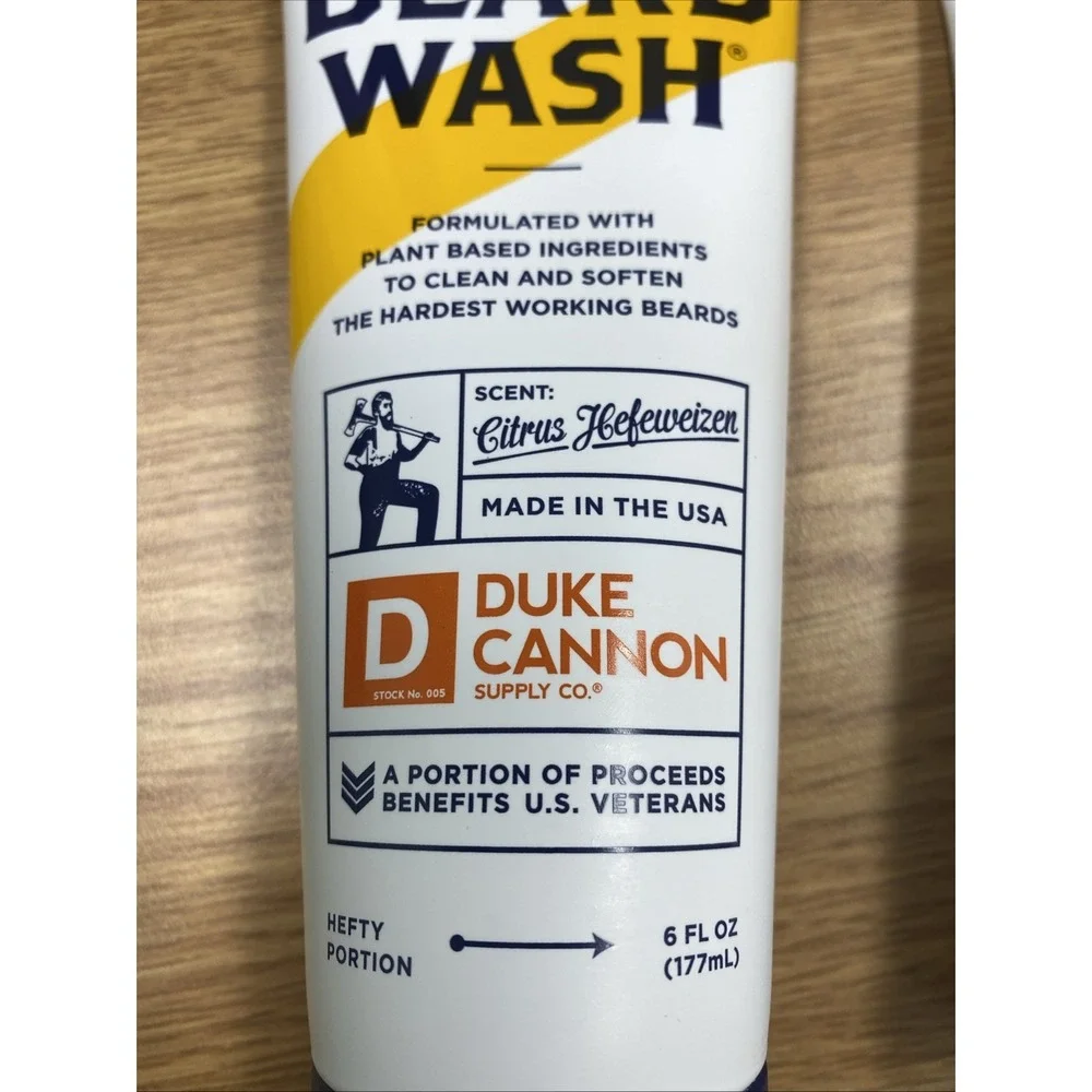Duke Cannon Beard Wash And Face Lotion Citrus Hefeweizen 6 fl oz - 2 Pack.